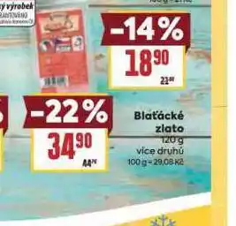 Billa Blaťácké zlato nabídka