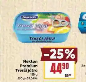 Billa Nekton premium tresčí játra nabídka