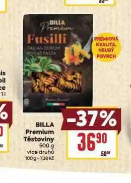 Billa Billa premium těstoviny nabídka