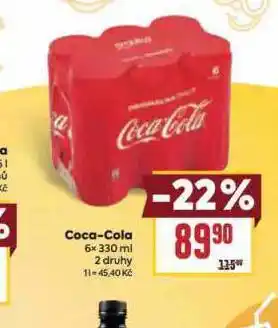 Billa Coca cola 6x 0,33 l nabídka
