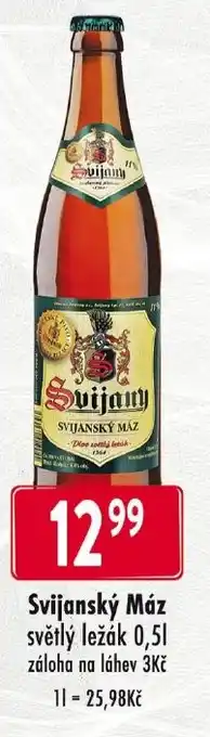 Qanto Svijanský Máz světlý ležák 0,5L nabídka