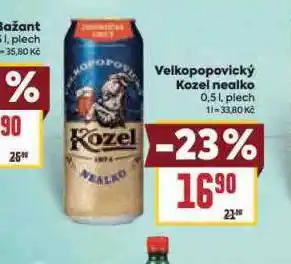 Billa Velkopopovický kozel nealko nabídka