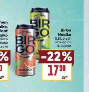Billa Birgo nealko nabídka