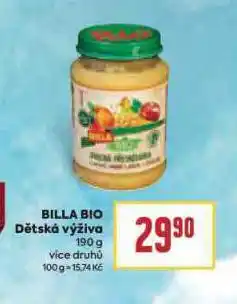 Billa Billa bio dětská výživa nabídka