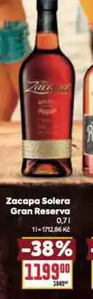 Billa Zacapa solera gran reserva nabídka