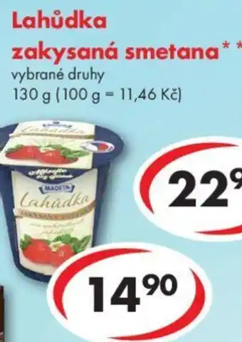 CBA Lahůdka zakysaná smetana nabídka