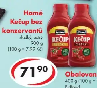 CBA Hamé Kečup bez konzervantů nabídka