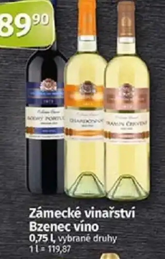 COOP TIP Zámecké vinařství Bzenec víno 0,75 L nabídka