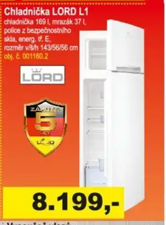 Elektro Spáčil Chladnička LORD L1 nabídka