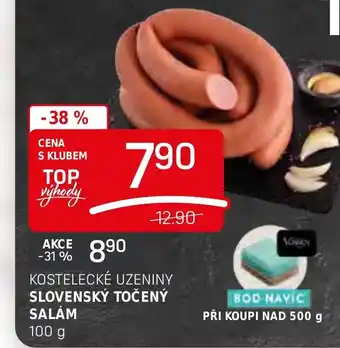 Flop KOSTELECKÉ UZENINY SLOVENSKÝ TOČENÝ SALÁM nabídka