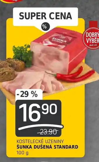 Flop KOSTELECKÉ UZENINY ŠUNKA DUŠENÁ STANDARD nabídka