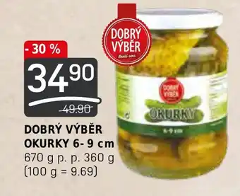 Flop DOBRÝ VÝBĚR OKURKY 6-9 cm nabídka