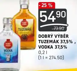 Flop DOBRÝ VÝBĚR TUZEMÁK 37,5%, VODKA 37,5% nabídka