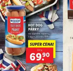 Lidl Hot dog párky nabídka