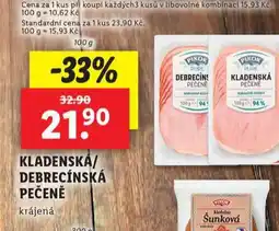 Lidl Kladenská / debrecínská pečeně nabídka