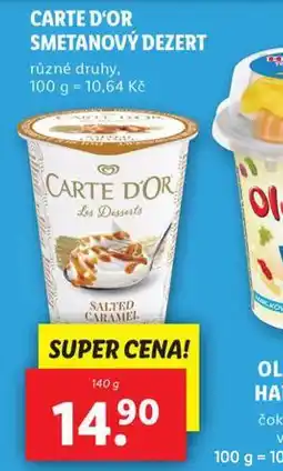 Lidl Carte d´or smetanový dezert nabídka