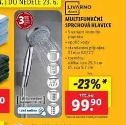 Lidl Multifunkční sprchová hlavice nabídka
