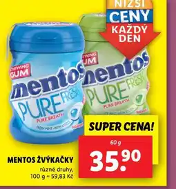 Lidl Mentos žvýkačky nabídka