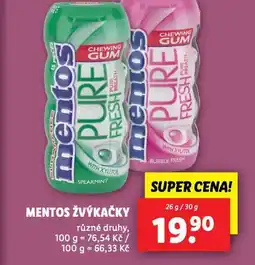 Lidl Mentos žvýkačky nabídka