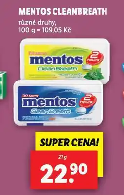 Lidl Mentos cleanbreath nabídka