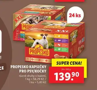 Lidl Propesko kapsičky pro kočky nabídka