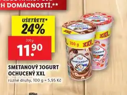 Lidl Smetanový jogurt ochucený xxl nabídka
