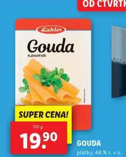 Lidl Gouda plátky 48% nabídka