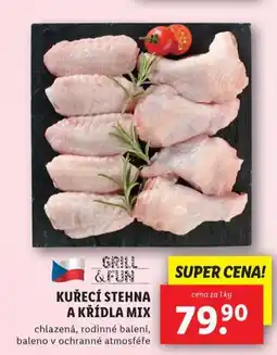 Lidl Kuřecí stehna a křídla mix nabídka