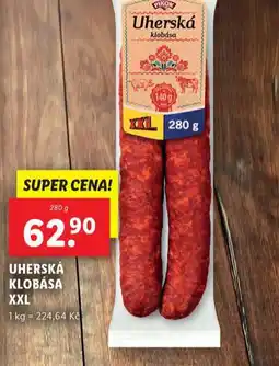 Lidl Uherská klobása xxl nabídka