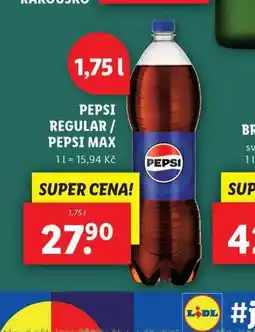 Lidl Pepsi regular / pepsi max nabídka