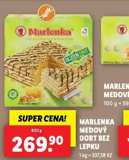 Lidl Marlenka medový dort bez lepku nabídka