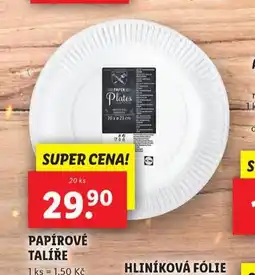 Lidl Papírové talíře nabídka