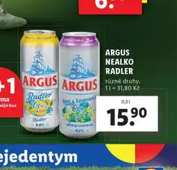 Lidl Argus nealko radler nabídka