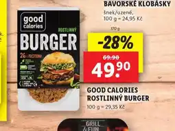 Lidl Good calories rostlinný burger nabídka