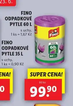 Lidl Fino odpadkové pytle 60 l nabídka