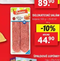 Lidl Delikatesní salám nabídka