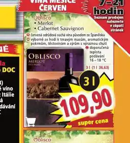 Norma Oblisco merlot nabídka