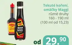 Potraviny CZ Tekuté koření, omáčky Maggi nabídka
