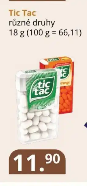 Potraviny CZ Tic Tac nabídka