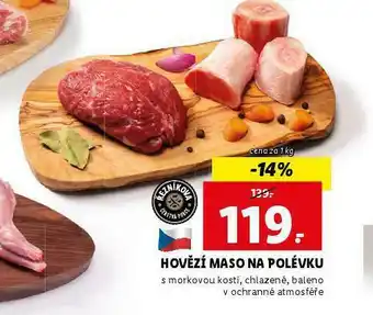 Lidl Maso hovězí na polévku nabídka