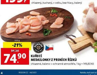 Lidl Kuřecí medailonky z prsních řízků nabídka