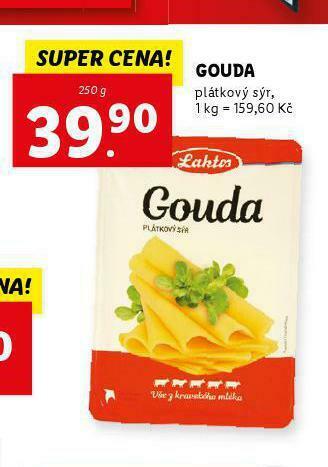 Lidl Gouda plátky nabídka