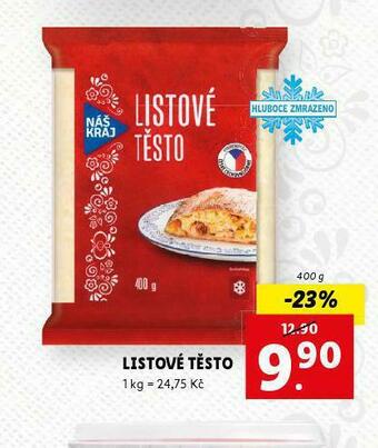 Lidl Listové těsto nabídka