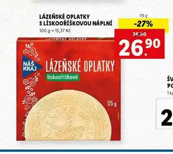 Lidl Lázeňské oplatky s lískooříškovou náplní nabídka