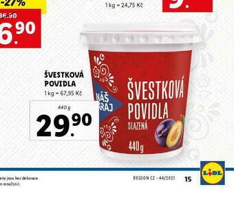 Lidl Švestková povidla nabídka