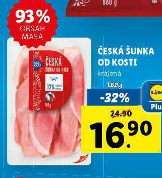 Lidl Česká šunka od kosti nabídka