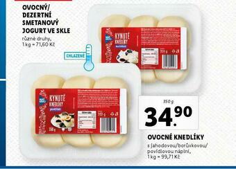 Lidl Ovocné knedlíky nabídka