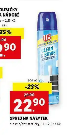 Lidl W5 sprej na nábytek nabídka
