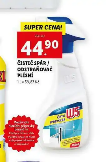 W5 čistič spár / odstraňovač plísní