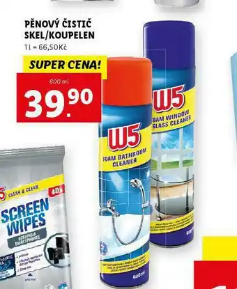 Lidl W5 pěnový čistič skel / koupelen nabídka
